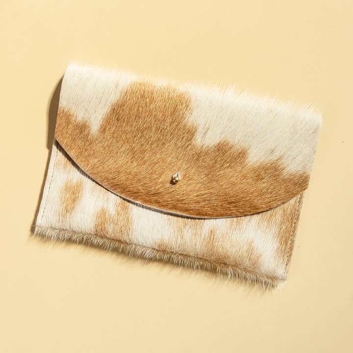 Envelope Pouch - Caramel Speckled Hair on Hide for wholesale by Primecut