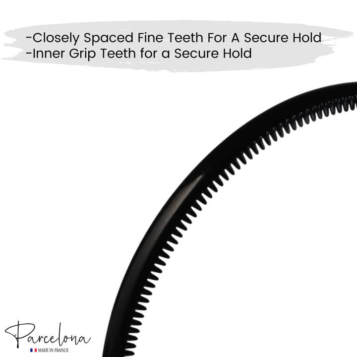 Parcelona - Wholesale Fashion Headband - Women's - Parcelona French Yoga Headband Inner Grip Teeth Hairband for Women & Men Unisex12