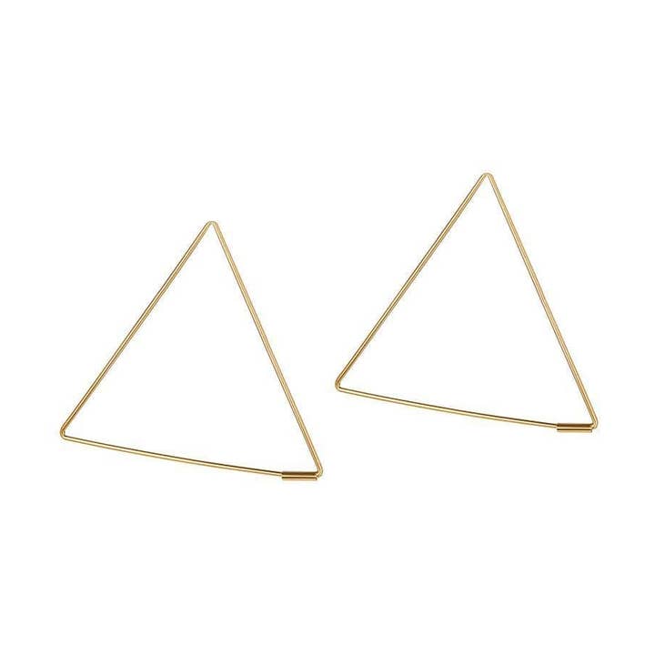Store forgyldte trekant Hoops for engroshandel hos Juulry