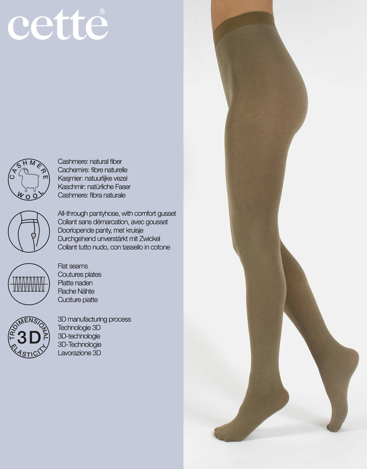 Cette - Wholesale Panty's - Dames - Kashmir wollen panty 150 DEN, winterpanty21