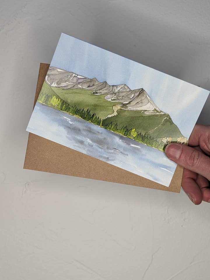 Carte de vœux Peak One Over Lake Dillion pour la vente par Erika Donaghy Creative Studio