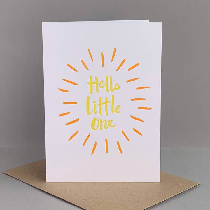 Little Paper Soul - Wholesale Baby Card - Hello Little One, C6 Greeting Card6