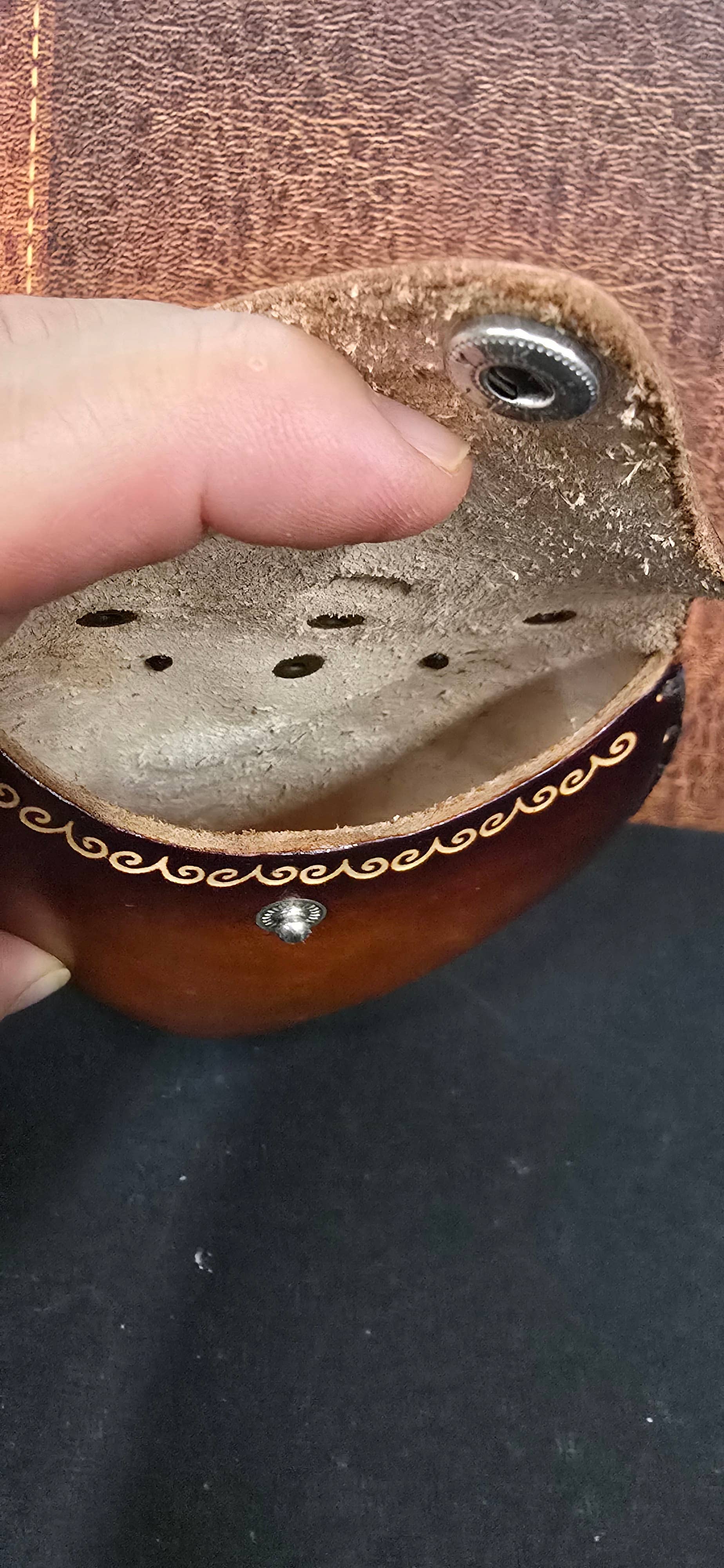 Sunflower Handmade leather inc - Vendita all'ingrosso Braccialetti - portafoglio portamonete Owl Wristlet in pelle4