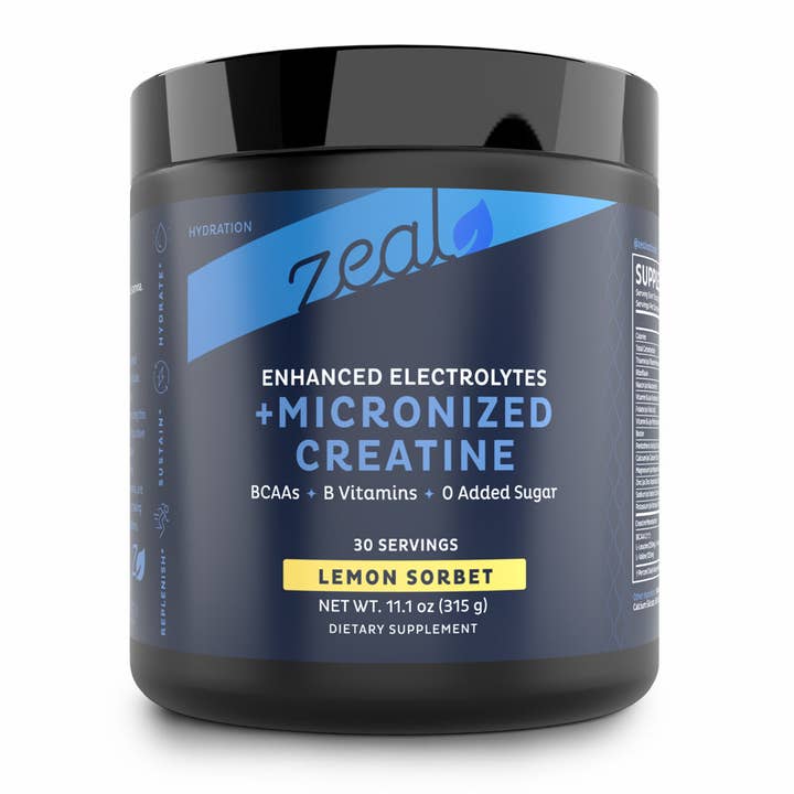 Electrolyte Powder w/ Micronized Creatine (Lemon Sorbet) for wholesale by Zeal Naturals