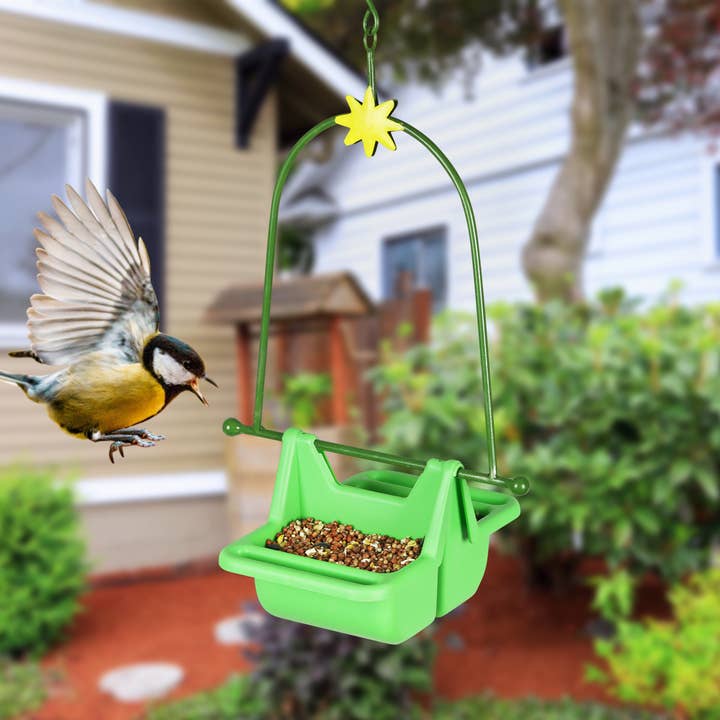 Exhart - Wholesale Bird Feeder - Hanging Green and Yellow Bird Feeders