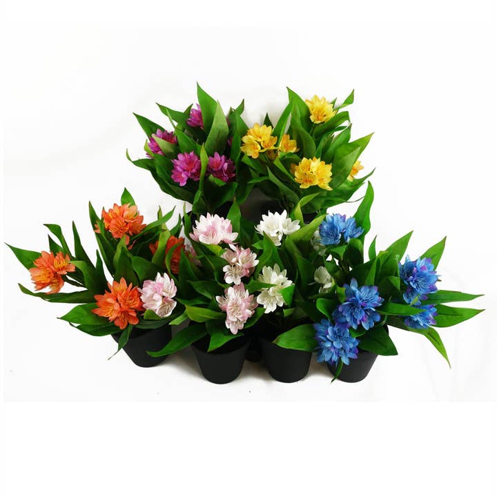 Leaf Design UK LTD - Wholesale Artificial Flowers - Leaf Design 18cm Artificial Freesia Plant Yellow Flowering
