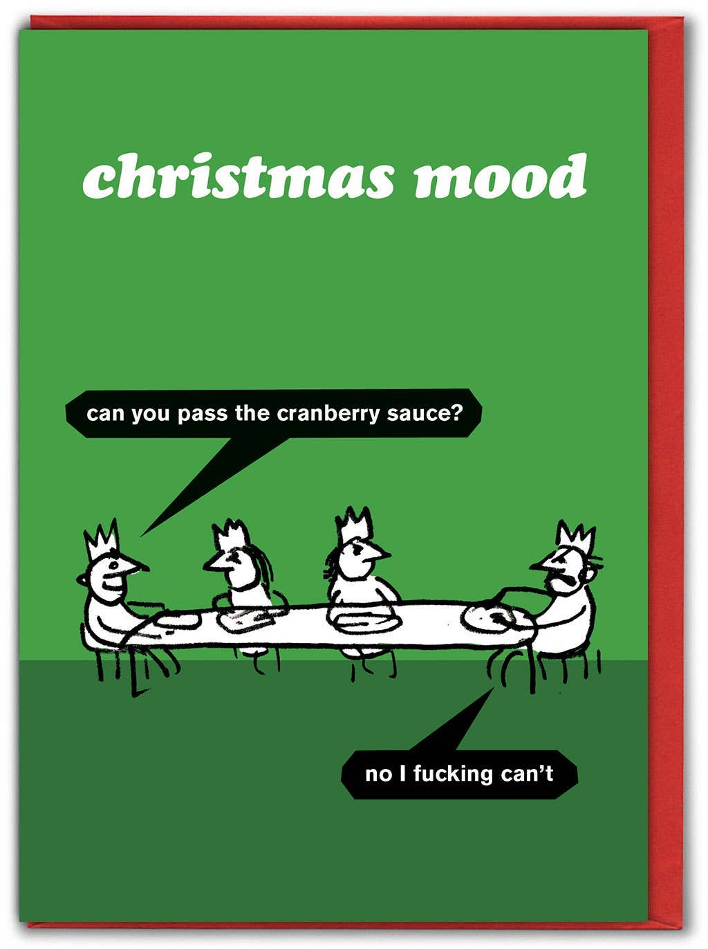 Brainbox Candy - Vente Cartes de Noël - Carte de Noël amusante — Pass Cranberry Sauce de Modern Toss0