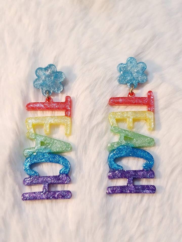 Brincos Pendentes de Resina Feitos à Mão para Apreciação de Professores por atacado de BabyGirl Creations