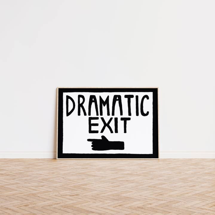 Lune Club – wholesale Art print – Dramatic Exit Pointing LEFT Print