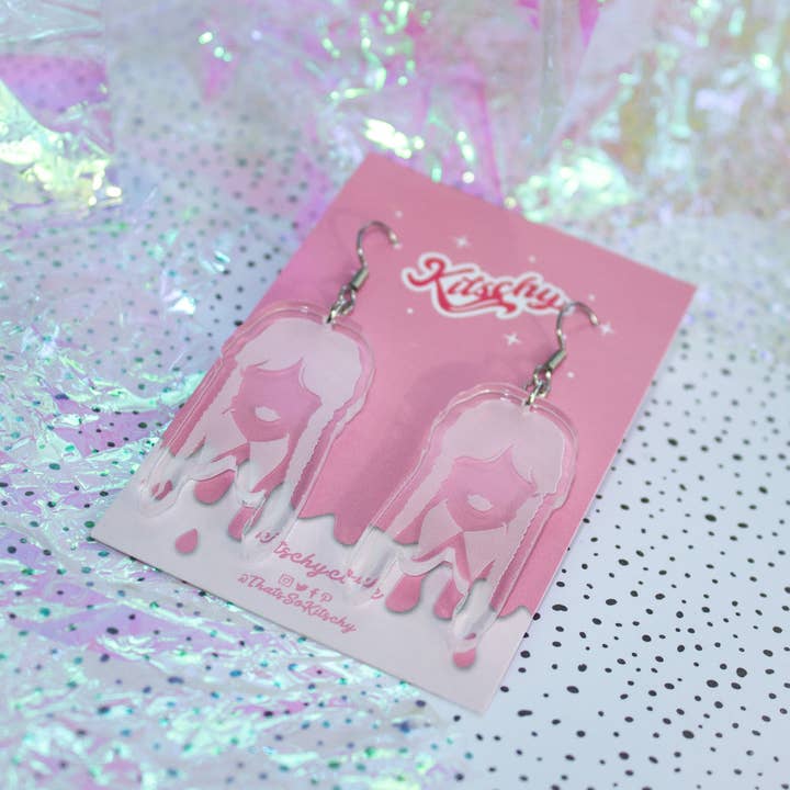 Wednesday Addams Earrings Laser Cut Acrylic for wholesale by Kitschy