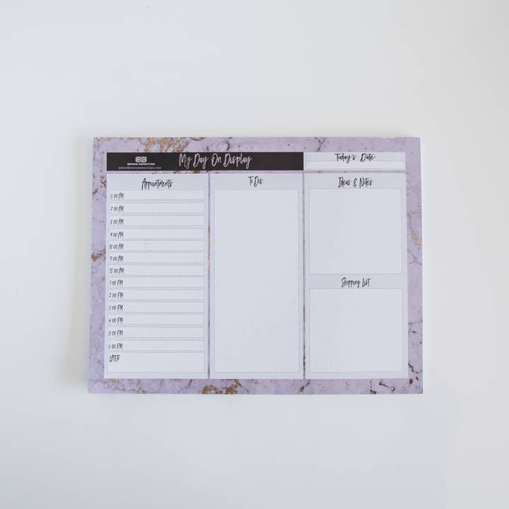 Brown Aspiration - Wholesale Planner - My Day On Display - Daily Planner Notepad with 50 Undated 8.5 x 11" Tear-Off Sheets1