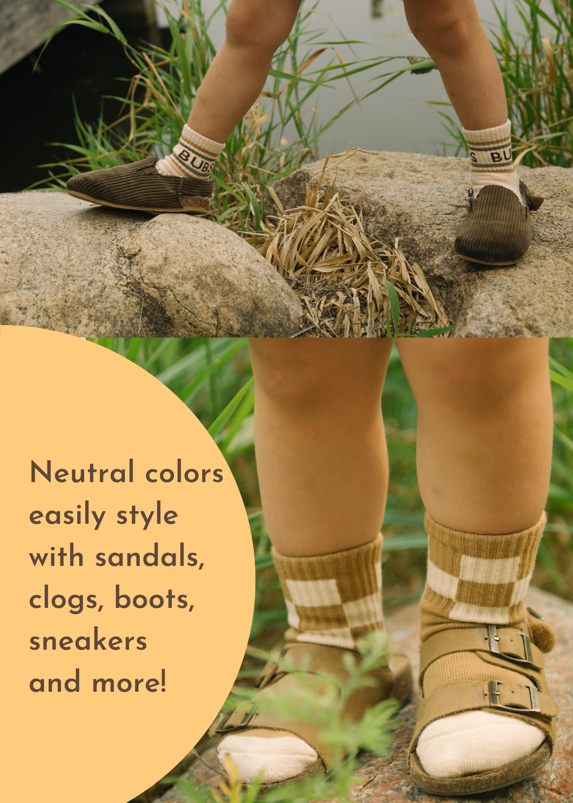 Dot of Honey | Mom + Mini - Wholesale Socks - Kids - Baby/Toddler Half-Crew Socks 2-Pack, Checkered & Bubs Stripe6