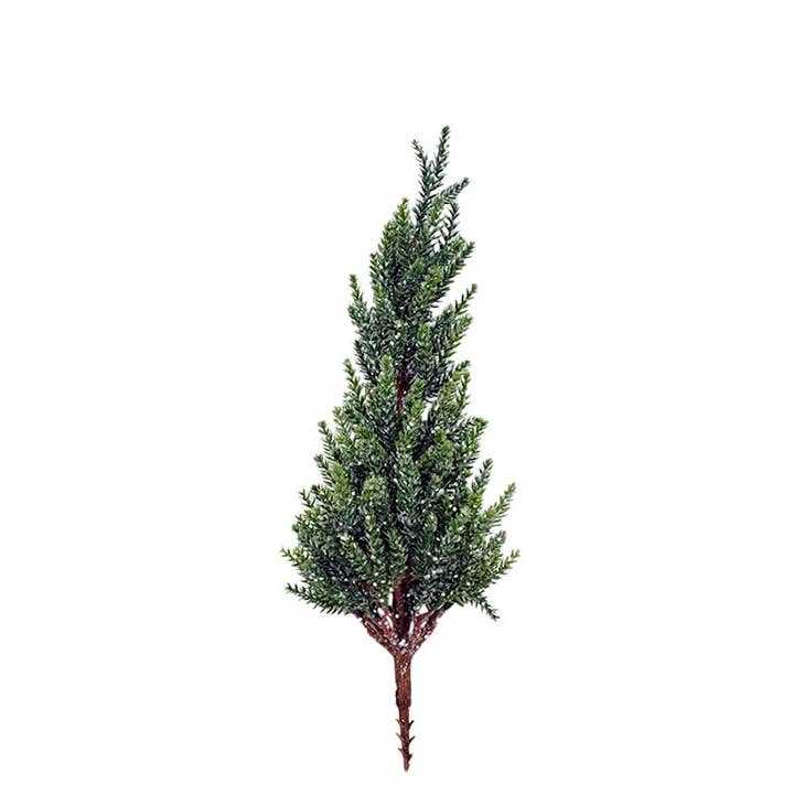 Will's Company - Wholesale Artificial Plant - Artificial Iced Pine Treetop Pick - 17"