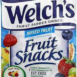 Welchs 5 Oz Fruit Snacks Mixed Fruit Peg Bag for wholesale by Long Island Candy Factory