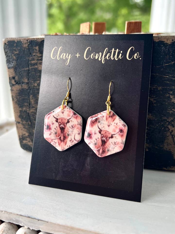 Ângulo hexadecimal da vaca Highland por atacado de Clay & Confetti Co.