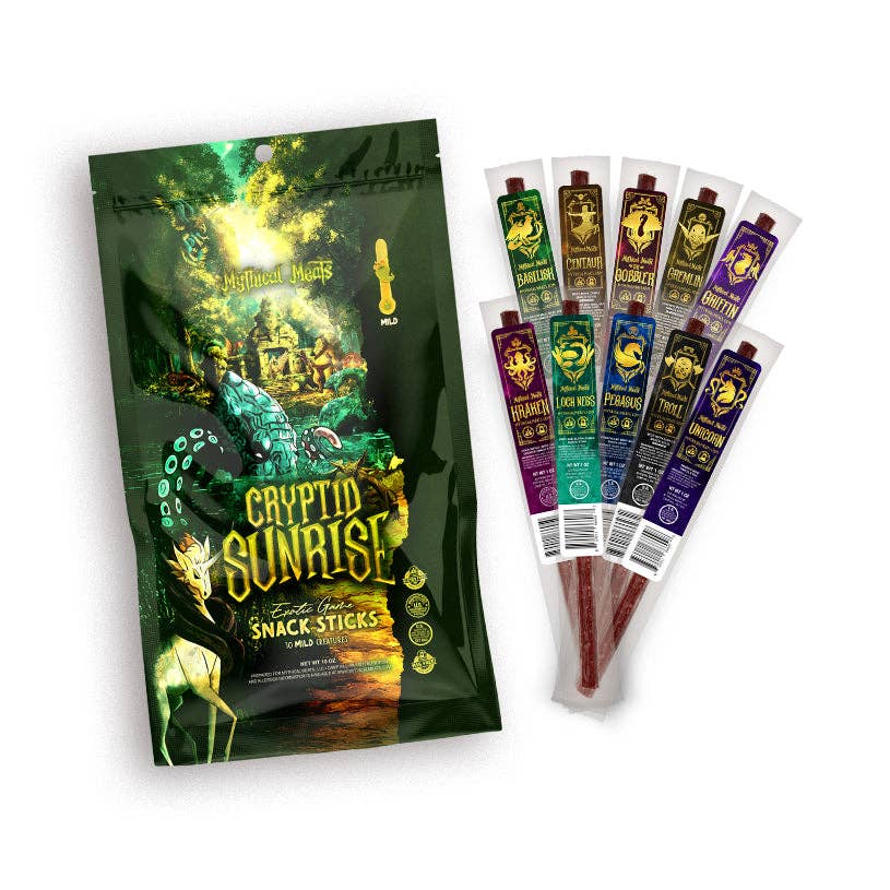 Mythical Meats - Wholesale Jerky - Mythical Meats® Cryptid Sunrise - Mild Variety Pack - Case of 6