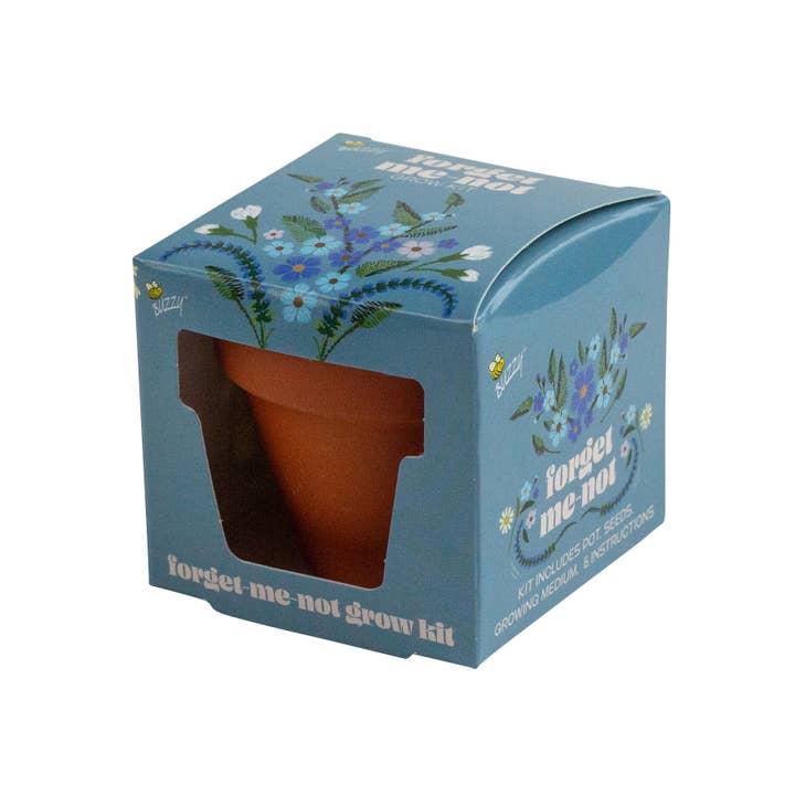Buzzy, Inc. - Wholesale Plant Seeds - Buzzy Seeds Mini Grow Pot - Forget-Me-Not Grow Kit