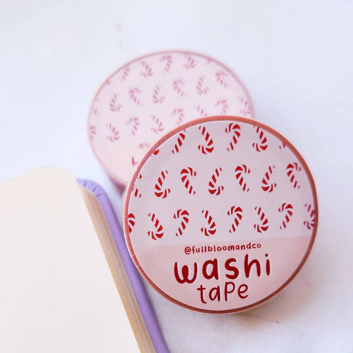 Full Bloom and Co. – Fita Washi por atacado – Fita Washi Natalina com Bengalas Doces2