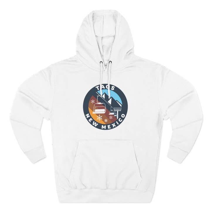 Premium Taos, New Mexico Ski Lift Hoodie for wholesale by Hey Mountains