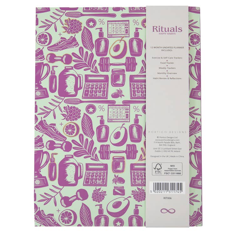 Portico Designs - Wholesale Journal/Diary - Rituals Happy Habits Guided Productivity Journal/Planner1