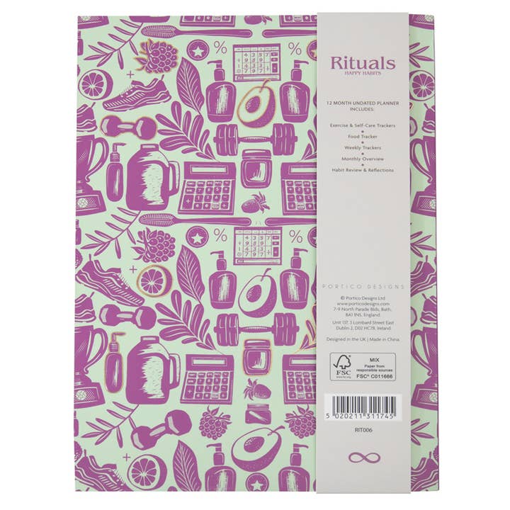 Portico Designs - Wholesale Journal/Diary - Rituals Happy Habits Guided Productivity Journal/Planner1