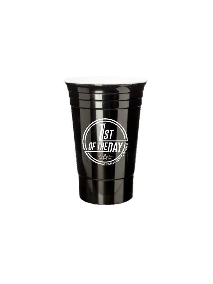 1stOTD® Black/White Party Cup for wholesale by 1st of the Day®