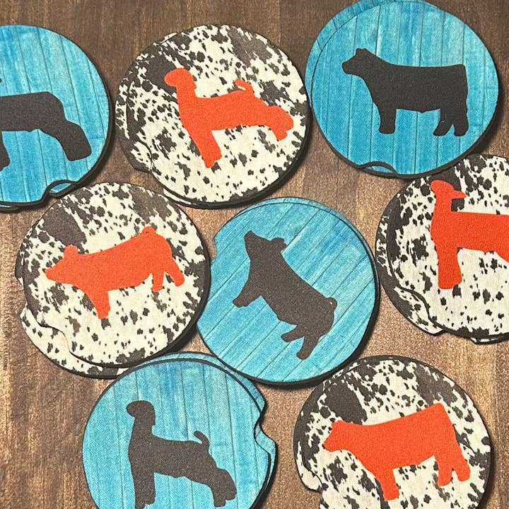 BDN Boutique - Wholesale Car coaster – women's - Car Coasters - Livestock Animal Car Coasters2