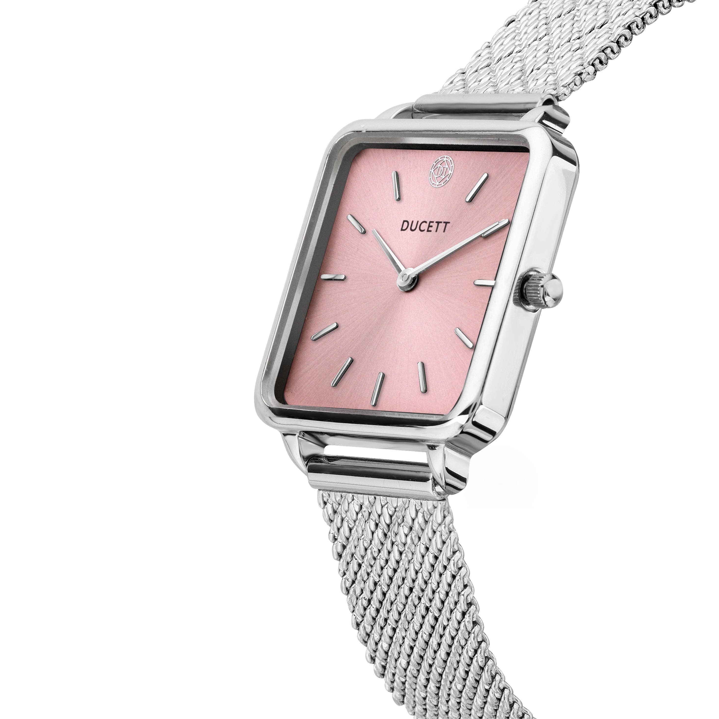 DUCETT – Engroshandel Armbåndsur - Dame – DUCETT Square Blush dameur med rustfrit stålrem2