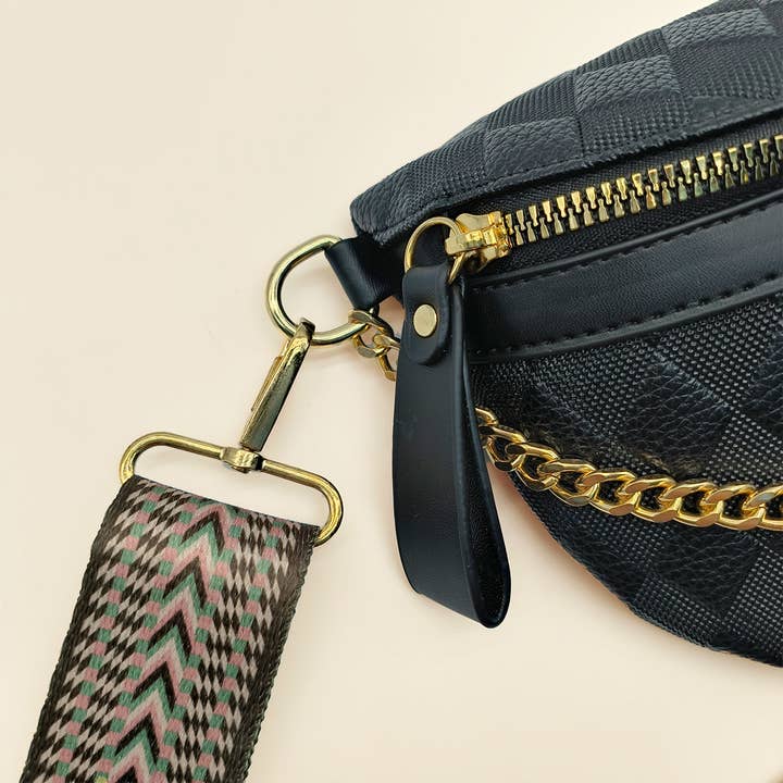 ACCITY - Wholesale Belt Bag - Women's - PYRAMID CHECK PU EVERYDAY BELT BAG,CROSSBODY BAG_CWAB0911