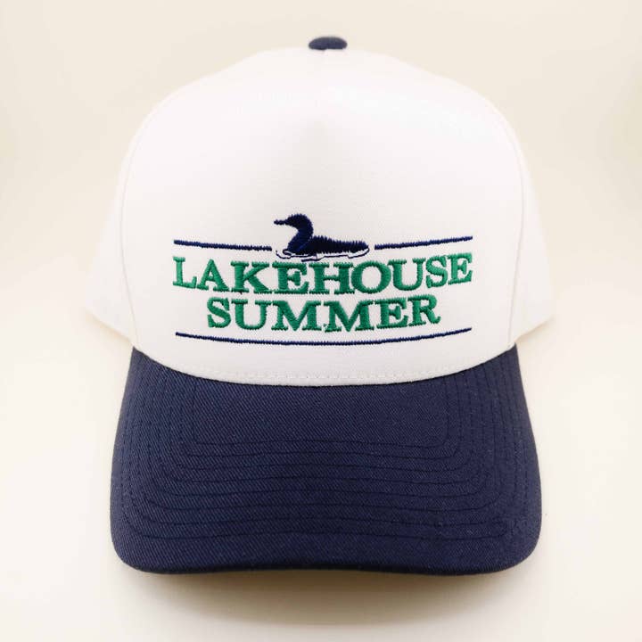 Lakehouse Summer Premium Trucker Hat for wholesale by Freshwater Curated Goods