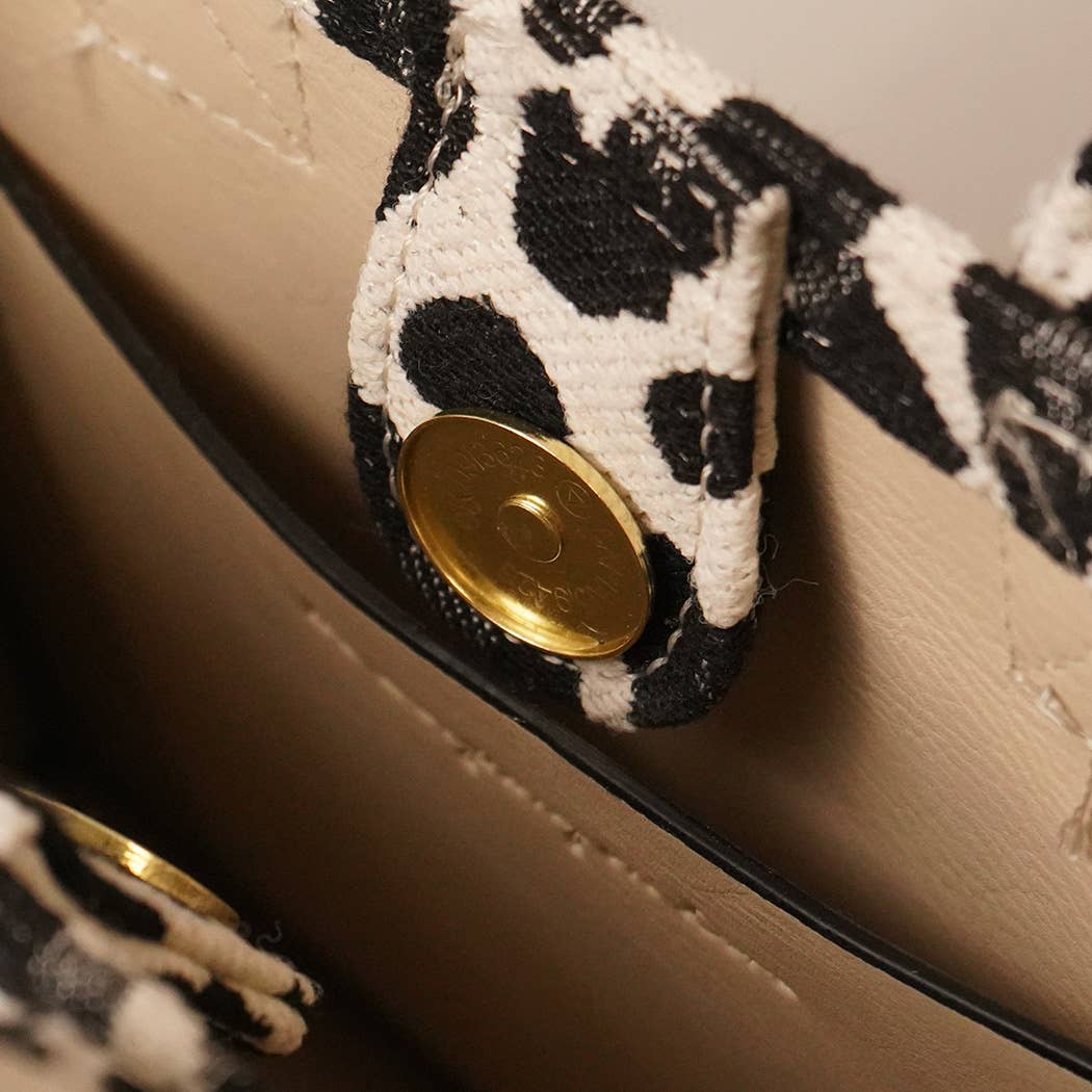 Fashion City – Sacola - Mulher por atacado – Bolsa Mini Tote com Estampa de Onça e Alça Removível3