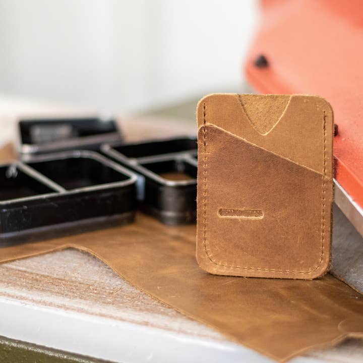 Front Pocket Card Wallet | Håndlavet læder for engroshandel hos In Blue Handmade