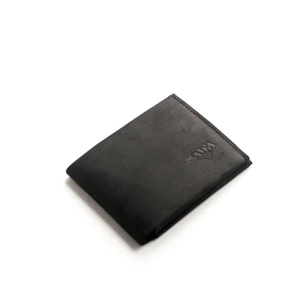 Cartera de cuero negro para hombre al por mayor para tu tienda