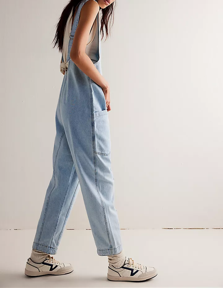 Blue Denim Adjustable Shoulder High Roller Jumpsuit SKJ150 for wholesale on Faire3