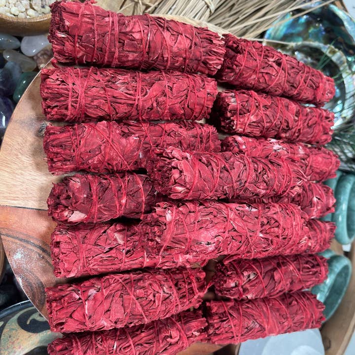 CaNatureLover - Wholesale Sage Bundle - ORGANIC Dragon Blood Sage Smudge Sticks I Dragon Blood Sage High Quality 2 side cutted , high quality Free Shipping, Smudging kit, Red Sage8