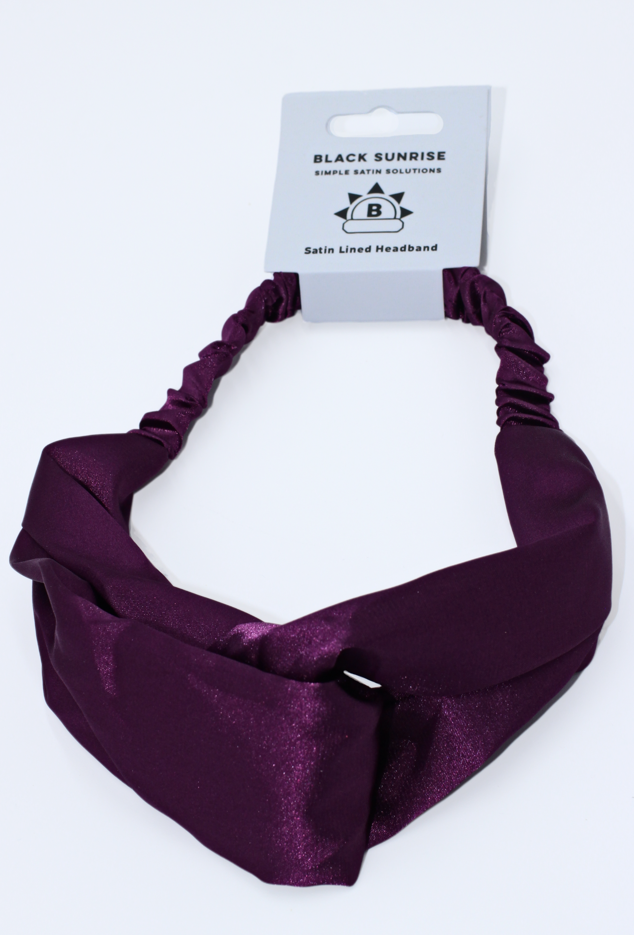 Black Sunrise – wholesale Fashion headband – women's – Satin Cross Headband4