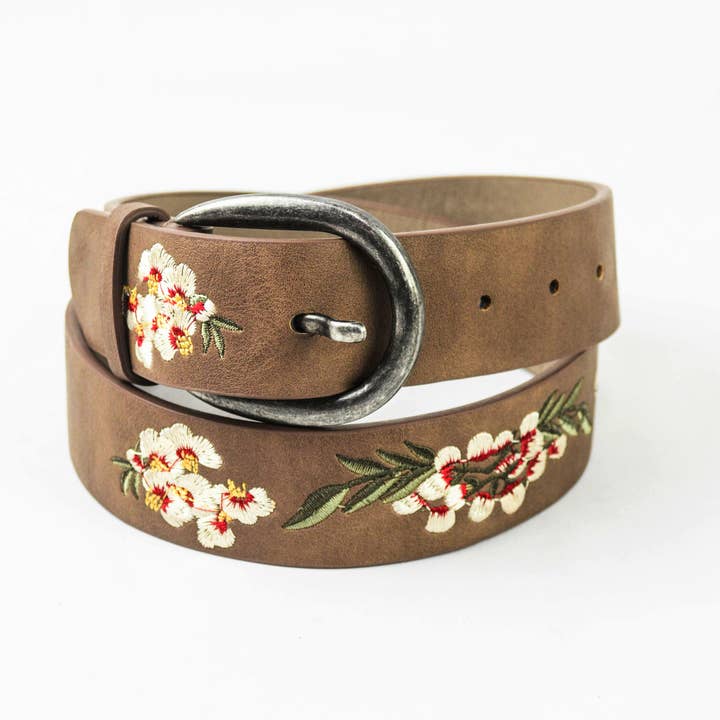 Leto Accessories - Wholesale Belt - Women's - Hibiscus Embroidered Bohemian Belt5