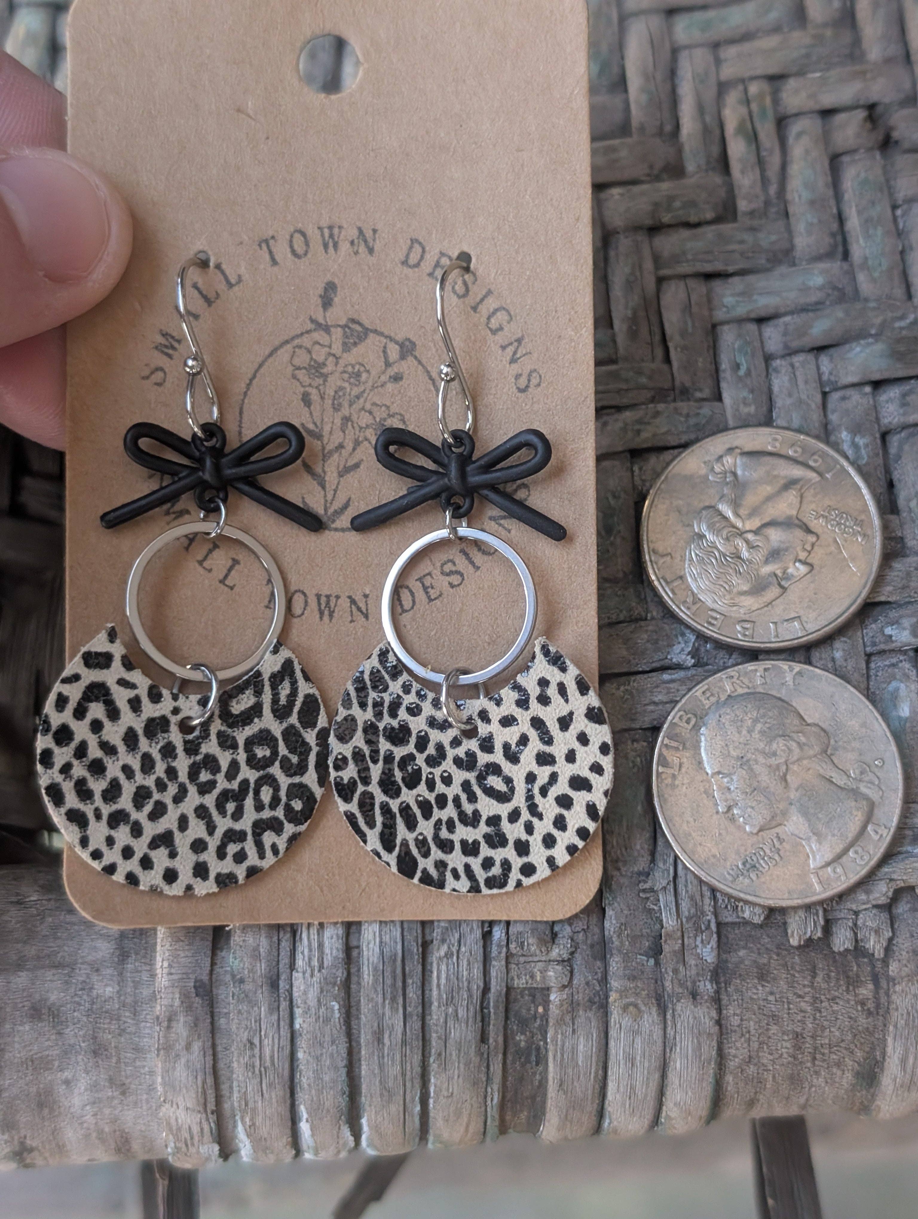 Small Town Designs - Wholesale Dangle Earrings - Jungle Leopard Drops2