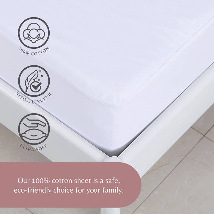 Superity Linen 100% Cotton Fitted Sheets - White for wholesale on Faire2