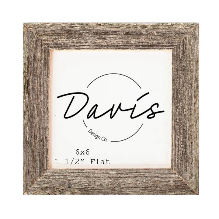 Davis Design Company - Wholesale Picture Frame - 6x6 rustic barn wood barnwood frame weathered reclaimed wood1