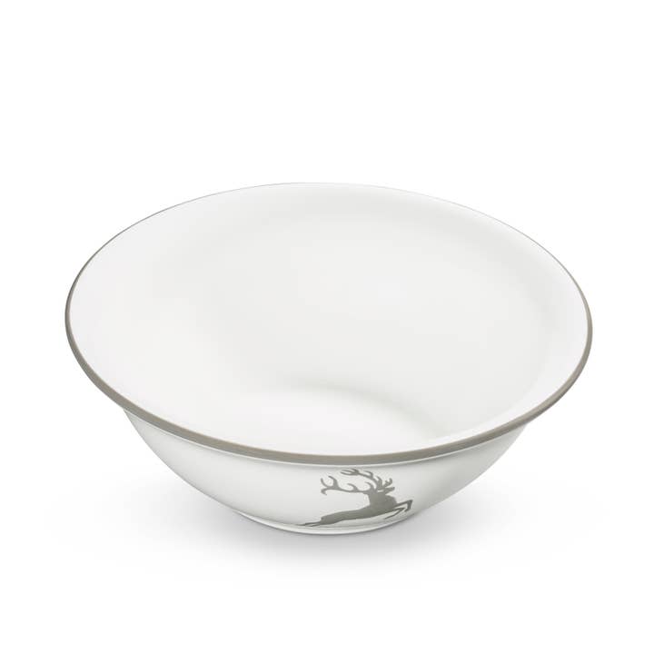 Gray rim salad bowl (Ø 20cm) for wholesale by Gmundner Keramik Handels GmbH