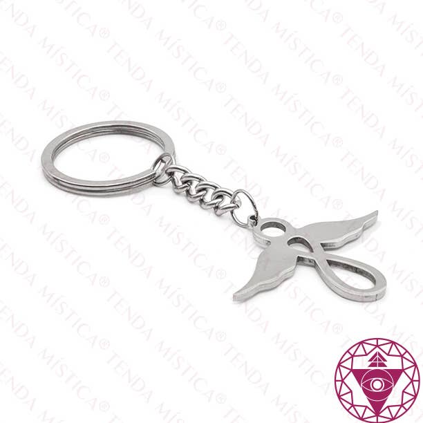 Silver Key Holder Infinite Angel for wholesale by Tenda Mística