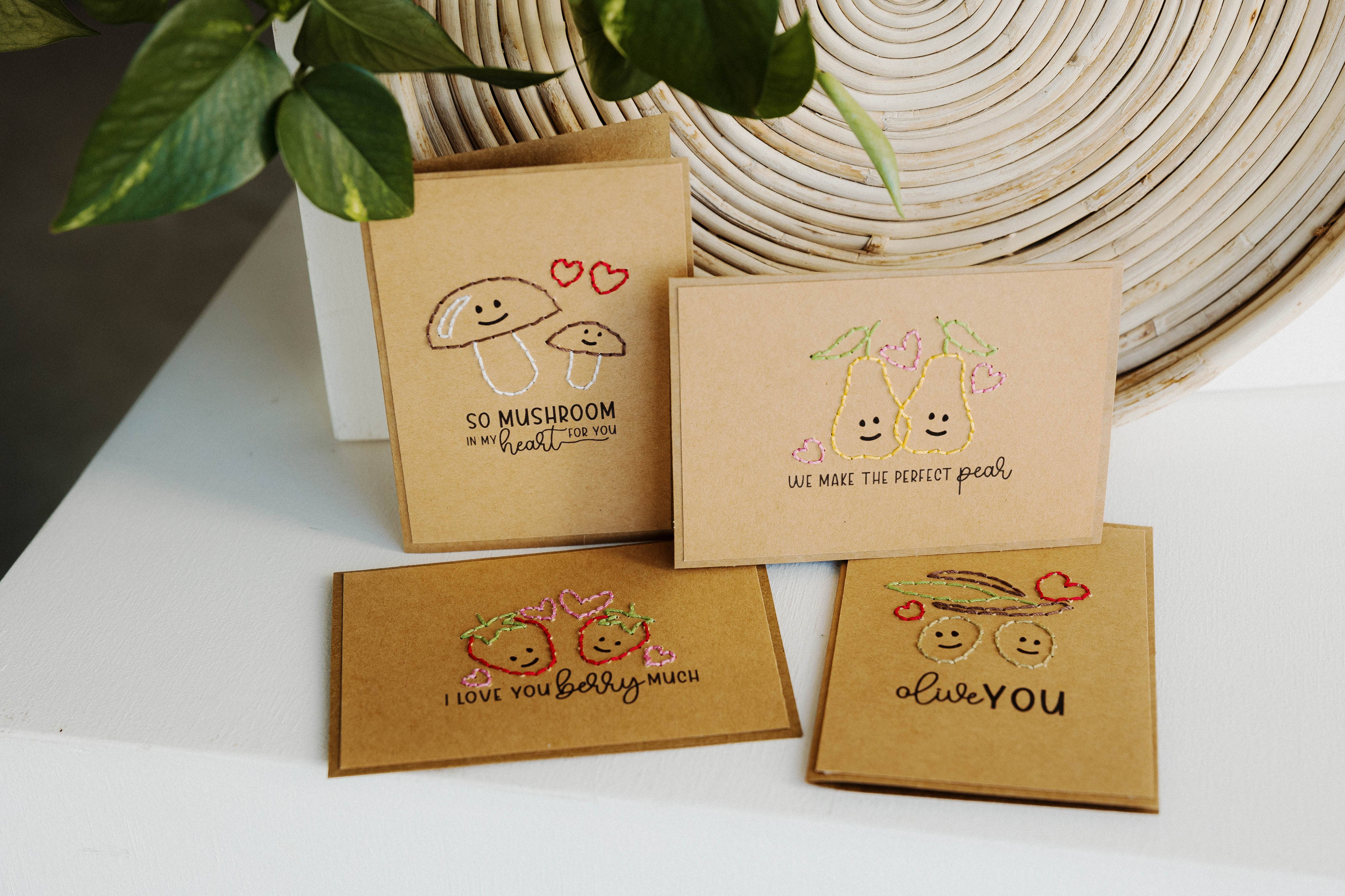 Rosie's Boutique Haiti - Wholesale Love Card - Love You Berry Much Greeting Cards || Variety || Set of 4