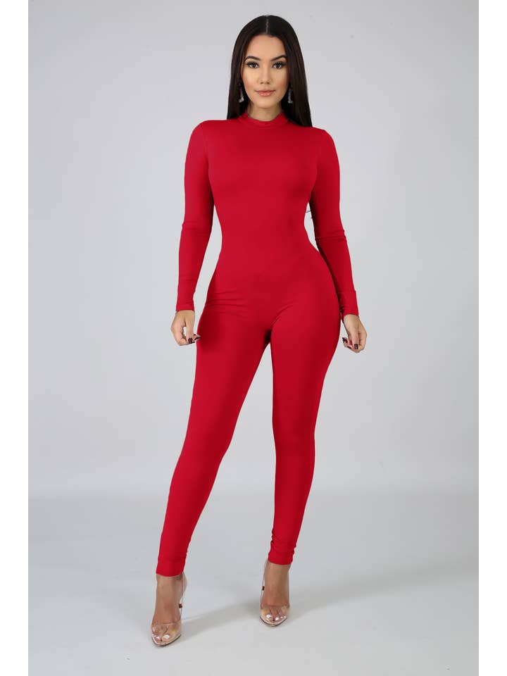 5besties inc - Wholesale Jumpsuit - Women's - MOCK NECK CATSUITS6