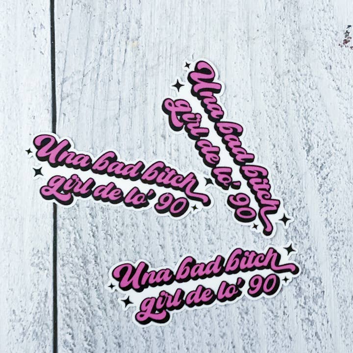 Adesivo Bad B degli anni '90 per la vendita all'ingrosso da parte di The Black Lab Soapery