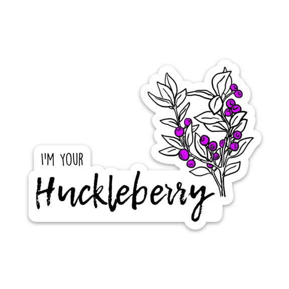 Corvidae drawings & designs - Wholesale Sticker - I'm Your Huckleberry Sticker