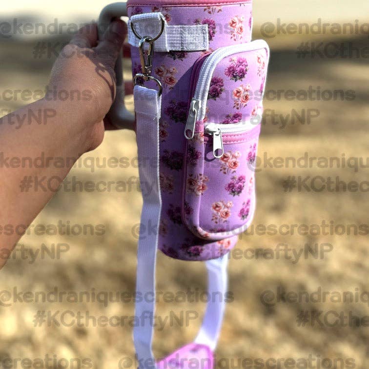 Wholesale By Kendranique - Wholesale Insulated Mug/Tumbler - 30 & 40 oz tumbler purse with front zip pockets and adjustable strap with cushion-Chryssi1