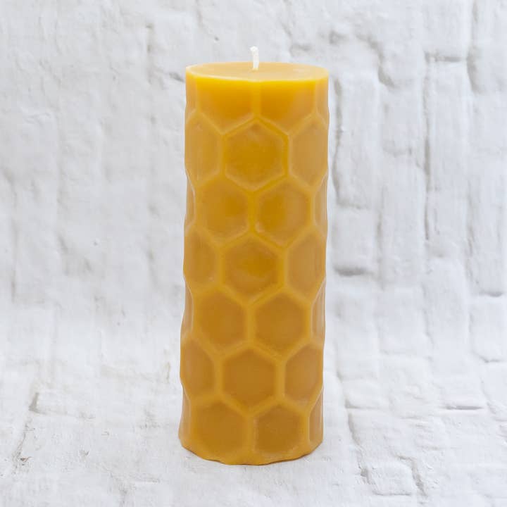 Balance | Hexagon Beeswax Pillar Candle for wholesale by June Bug Candles