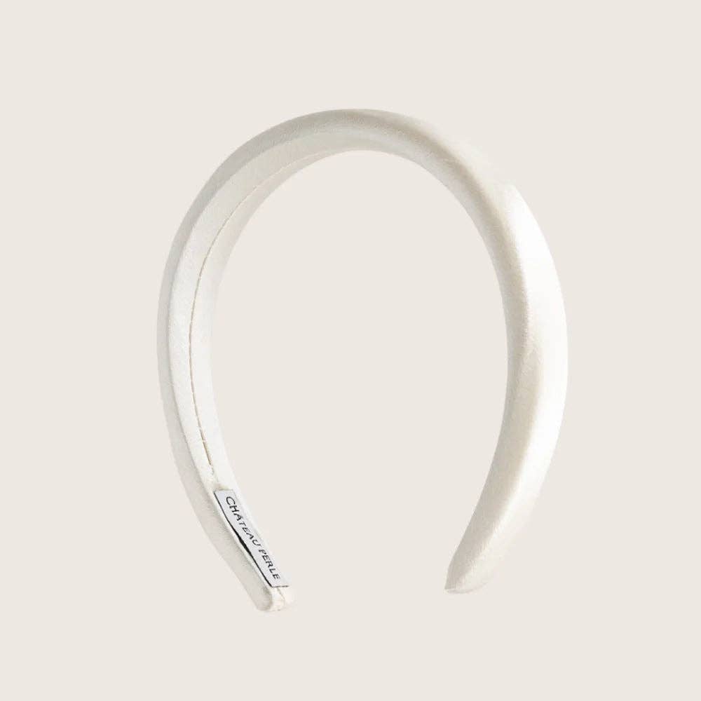 Chateau Perle - Wholesale Fashion Headband - Women's - IVORY SILK HEADBAND2