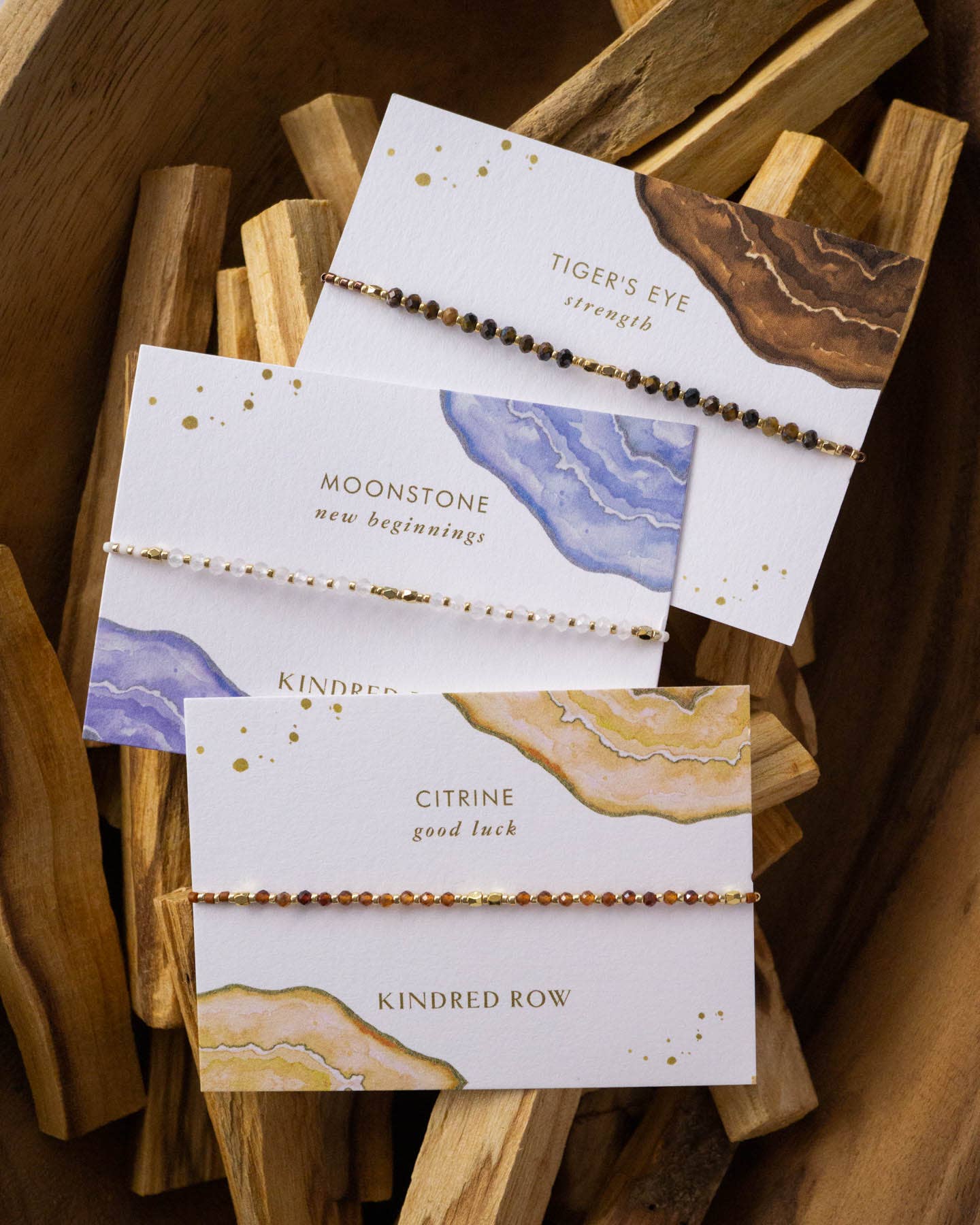 Kindred Row - Wholesale Beaded Bracelet - Moonstone Healing Gemstone Stacking Bracelet1